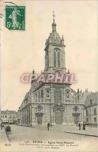Cartes postales 116 reims eglise saint maurice