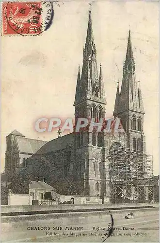 Cartes postales Chalons sur marne eglise notre dame