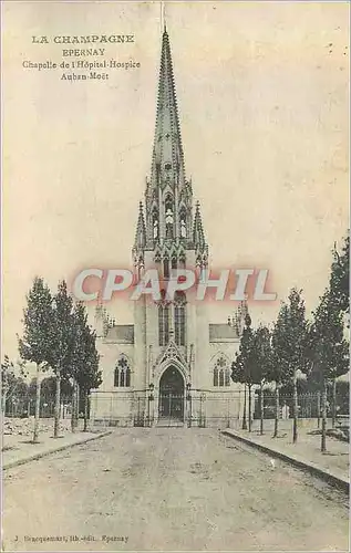 Cartes postales La champagne epernay chapelle de l hopital hospice auban moet