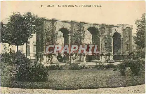 Ansichtskarte AK 69 reims la porte mars arc de triomphe romain