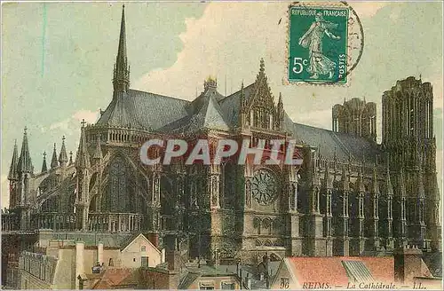 Cartes postales 96 reims la cathedrale