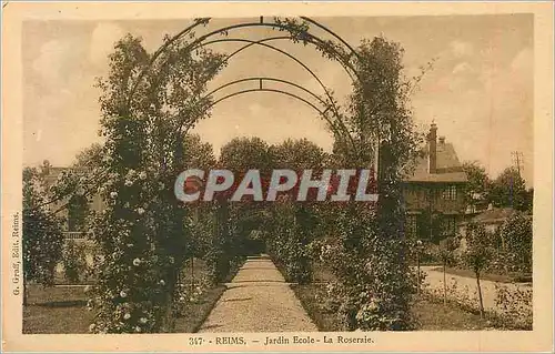 Cartes postales 347 reims jardin ecole la roseraie