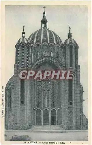 Ansichtskarte AK 14 reims eglise sainte clotilde