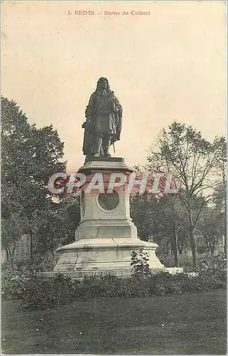 Cartes postales 3 reims statue de colbert