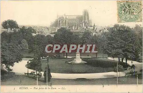 Ansichtskarte AK 3 reims vue prise de la gare