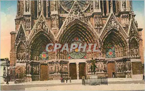 Cartes postales 216 reims la cathedrale facade