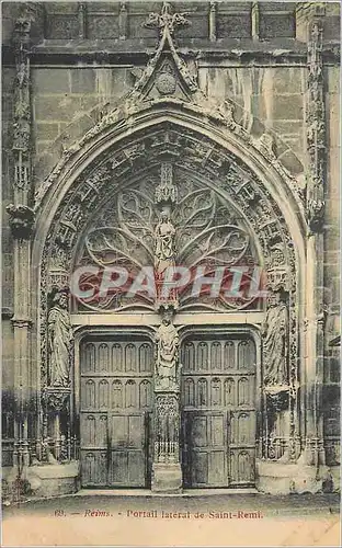 Cartes postales 69 reims portail lateral de saint remi