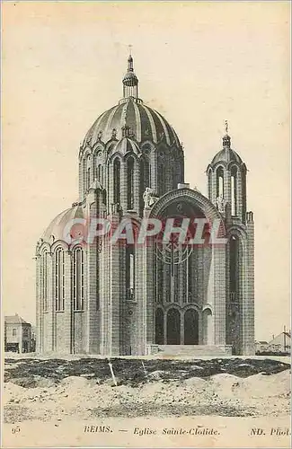 Cartes postales Reims eglise sainte clotide