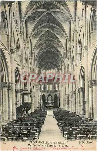 Cartes postales 15 chalons sur marne eglise notre dame la nef