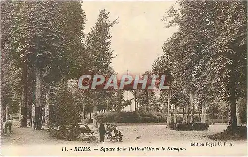 Cartes postales 11 reims squaire de la patte d oie et le kiosque