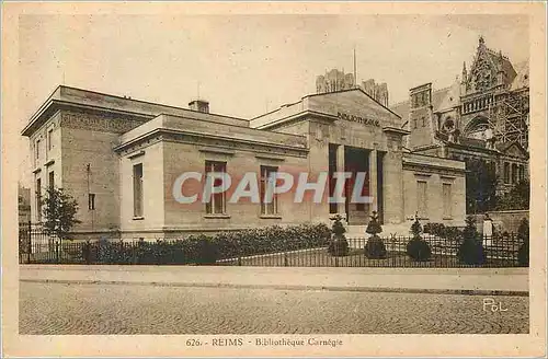Cartes postales Reims Bibliotheque Carnegie