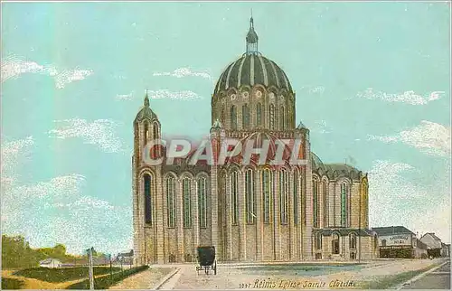 Ansichtskarte AK Reims L'eglise Sainte Clotilde