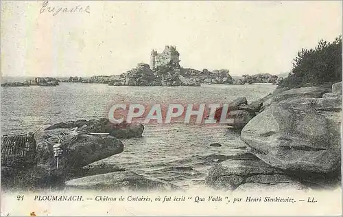 Ansichtskarte AK Ploumanach Chateau de Costaeres ou fut Ecrit Quo Vadis par Henri Sienkiewiez