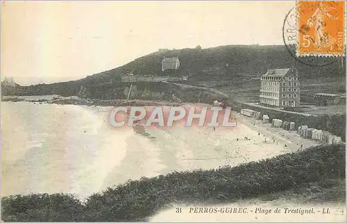 Cartes postales Perros Guirec Plage de Trestignel