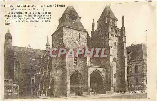 Ansichtskarte AK St Brieuc La Cathedrale (Commencee au XIIe Siecle)