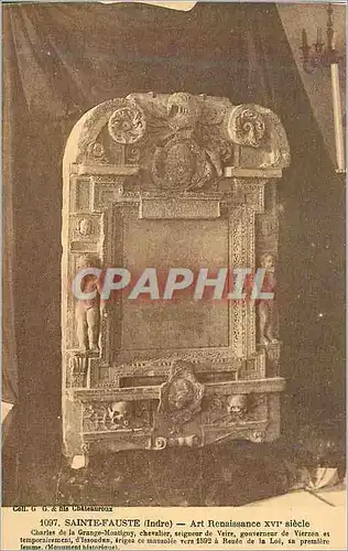 Cartes postales Sainte Fauste (Indre) Art Renaissance XVIe Siecle