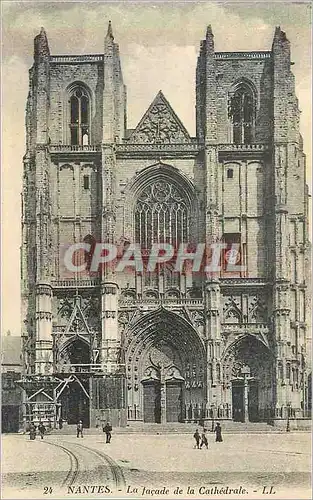 Ansichtskarte AK Nantes La Facade de la Cathedrale