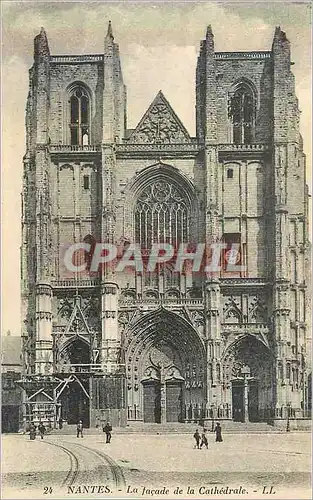 Cartes postales Nantes La Facade de la Cathedrale