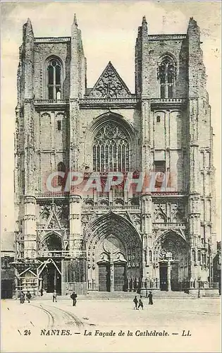 Ansichtskarte AK Nantes La Facade de la Cathedrale