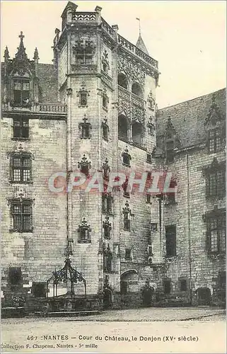 Cartes postales Nantes Cour du Chateau Le Donjon (XVe Siecle)