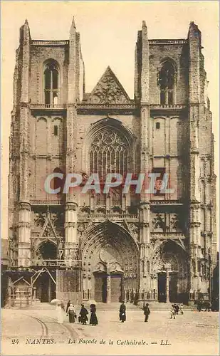 Ansichtskarte AK Nantes La Facade de la Cathedrale