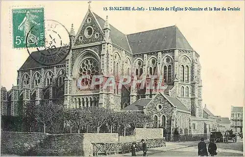 Cartes postales St Nazaire (L Inf) L'Abside de l'Eglise St Nazaire et la Rue du Croisic