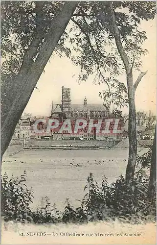 Ansichtskarte AK Nevers La Cathedrale vue a Travers les Acacias