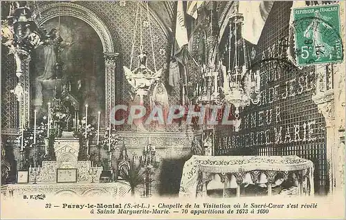 Ansichtskarte AK Paray le Monial (S et L) Chapelle de la Visitation ou le Sacre Coeur s'est Revele a Sainte Margu