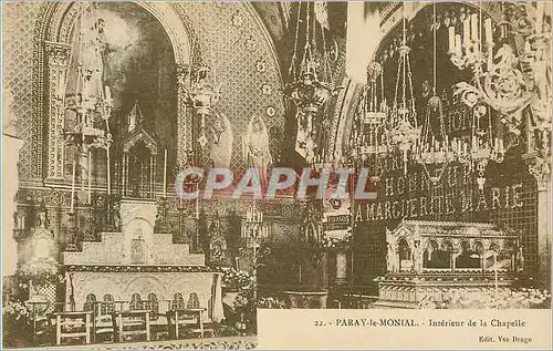 Ansichtskarte AK Paray le Monial Interieur de la Chapelle