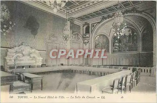 Cartes postales Tours Le Nouvel Hotel de Ville La Salle du Conseil