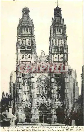 Cartes postales Tours (I et L) Cathedrale St Gatien