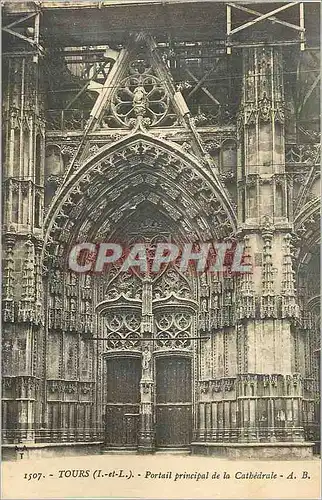 Cartes postales Tours (I et L) Portail Principal de la Cathedrale