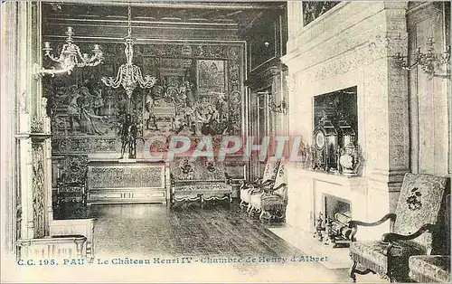 Cartes postales Pau Le Chateau Henri IV Chambre de Henry d'Albert