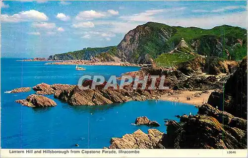 Moderne Karte Lantern Hill and Hillsborough from Capstone Parade Ilfracombe