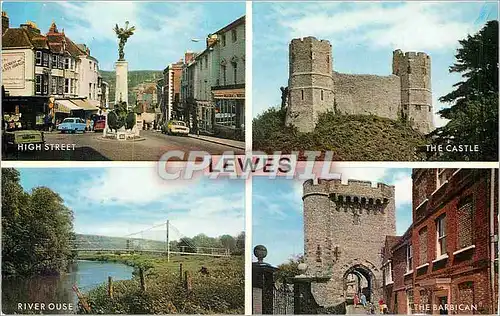 Cartes postales moderne Lewes High Street The Castle River Ouse The Barbican
