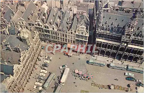 Moderne Karte Bruxelles Grand'Place Vue Aerienne