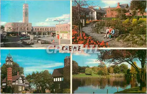 Cartes postales Crewe Town Centre Logge Gate and Clock Tower Queen's Park Jubilee Gardens The Lake Queen's Park