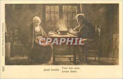 Cartes postales Abrahamson Van Straaten Amsterdam Jozef Israels Avant Diner