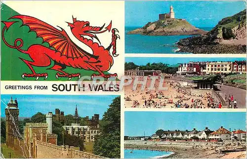 Cartes postales moderne Greetings from South Wales Dragon