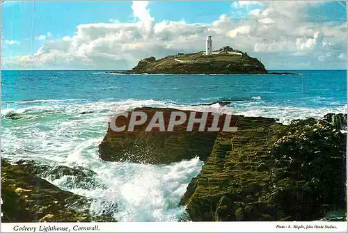 Moderne Karte Godrevy Lighthouse Cornwall