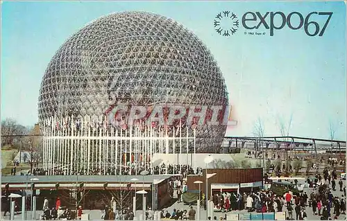 Cartes postales moderne Montreal Canada Le Pavillon des Etats Unis Sphere Geodesique Transparente de 250 Pieds de Diamet