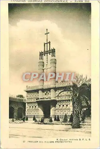 Cartes postales Paris Exposition Coloniale Internationale  1931 Pavillon des Missions Protestantes