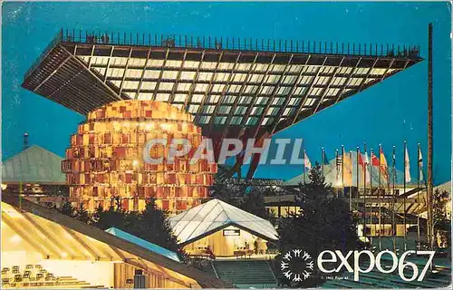 Moderne Karte Montreal Canada Le Pavillon du Canada situe dans l'Ile Notre Dame Expo 67