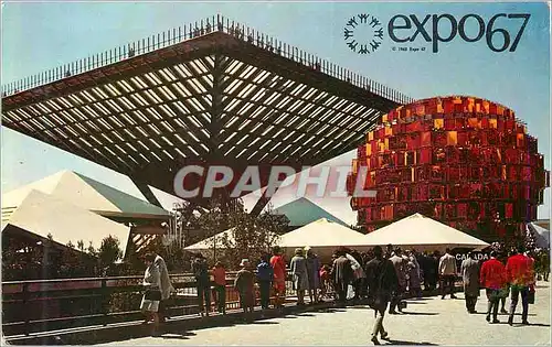 Moderne Karte Montreal Canada Le Pavillon du Canada Situee dans l'Ile Notre Dame Expo 67