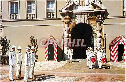 Moderne Karte Principaute de Monaco La Releve de la Garde du Palais Princier Militaria