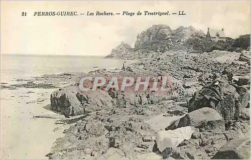 Cartes postales Perros Guirec les Rochers Plage de Trestrignel