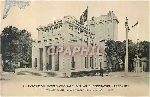 Cartes postales Paris Exposition Internationale des Arts Decoratifs  1925 Pavillon National de Belgique (Horta A