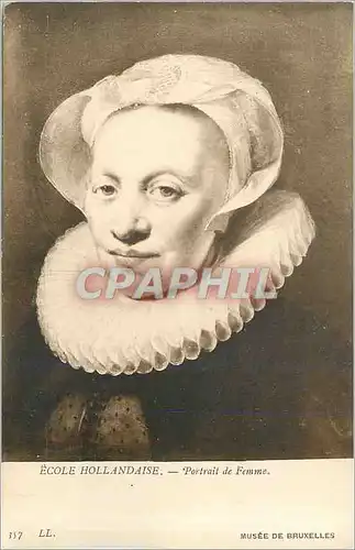 Ansichtskarte AK Musee de Bruxelles Ecole Hollandaise Portrait de Femme