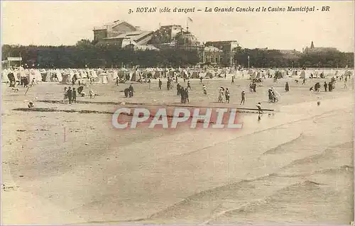 Cartes postales Royan (Cote d'Argent) La Grande Conche et le Casino Municipal