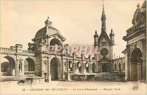 Ansichtskarte AK Chateau de Chantilly La Cour d'Honneur